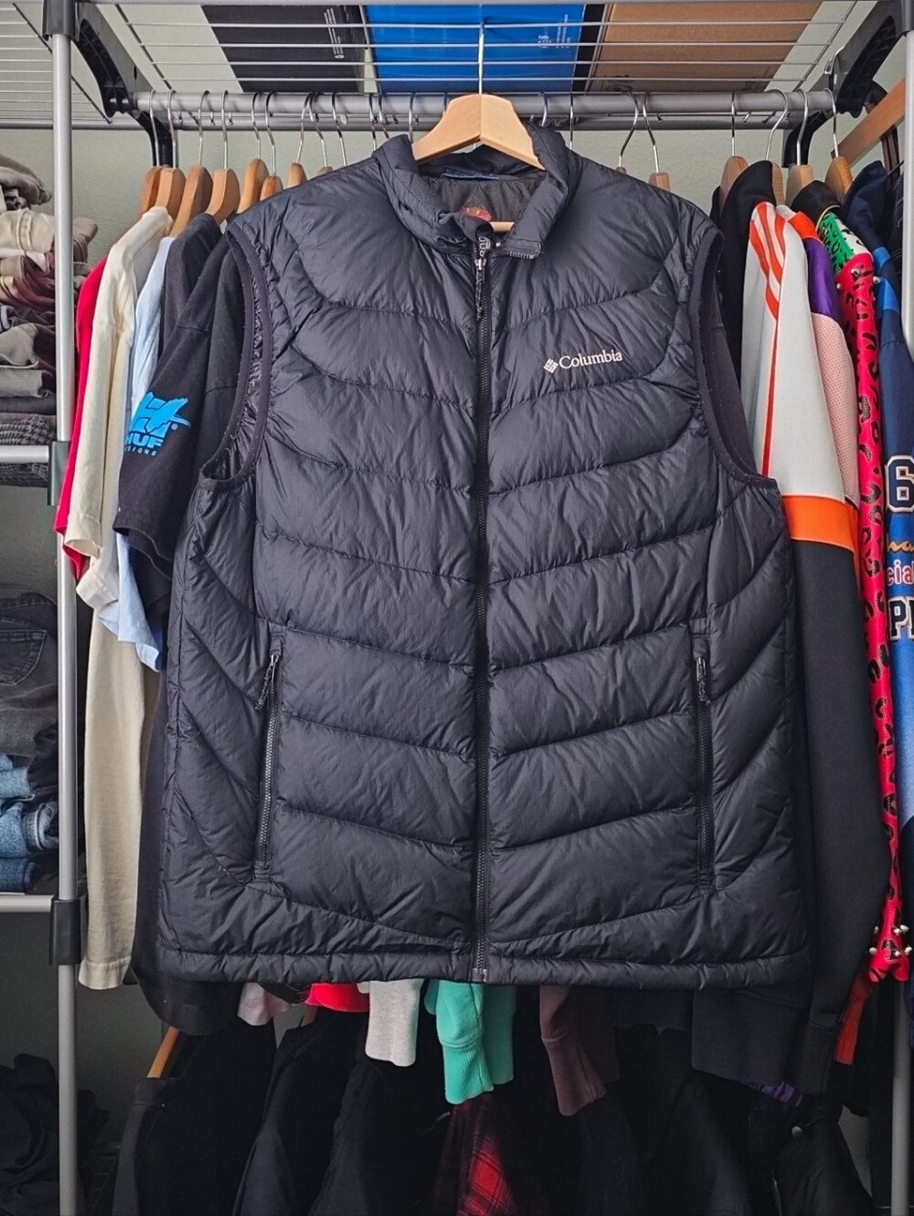 Columbia Men's Omni Heat Goose Down Full Zip Puffer Quilted Vest Size Large
